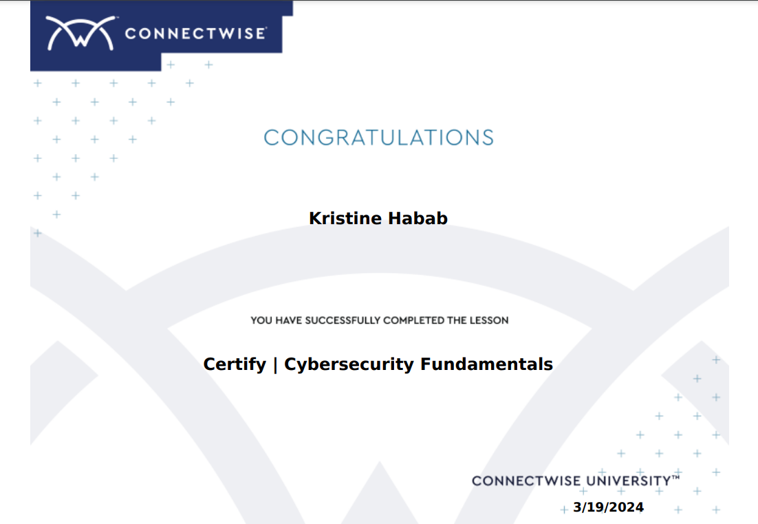 Certify Cybersecurity Fundamentals