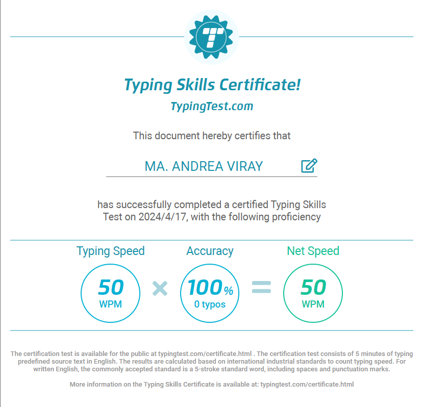 Typing Test Skill