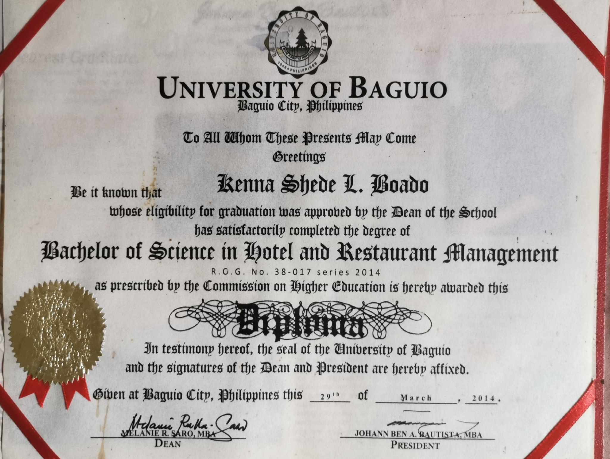Bachelor's Degree Diploma