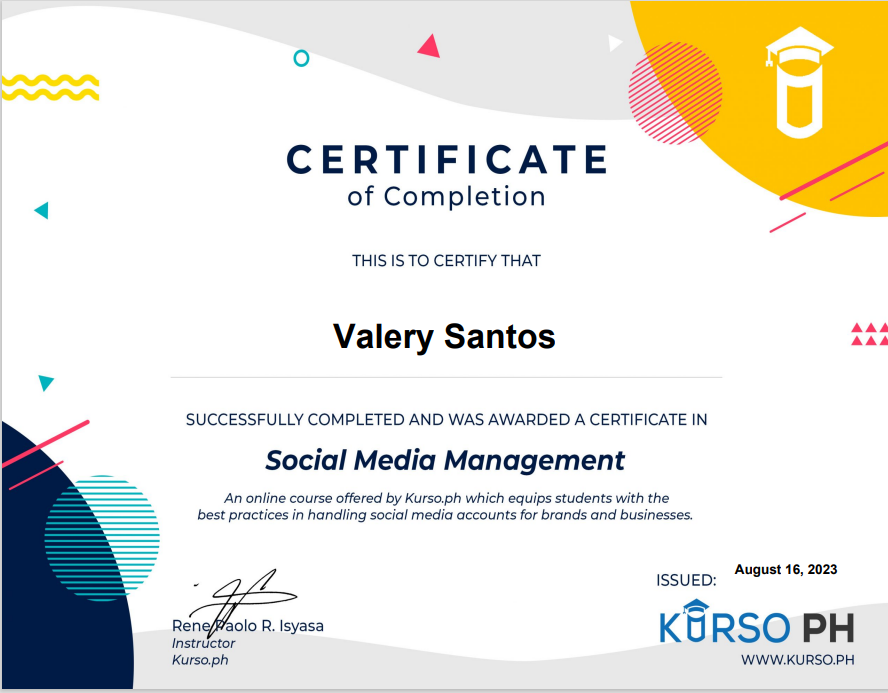 Social Media Manager Certificate