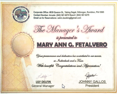Manager's Award