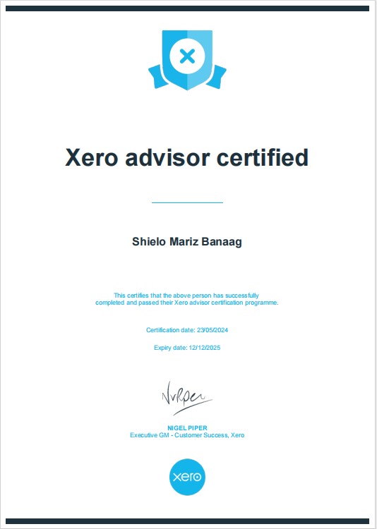 Xero Advisor Certificate