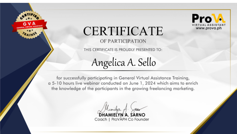 PRO VA General Virtual Assistance Training