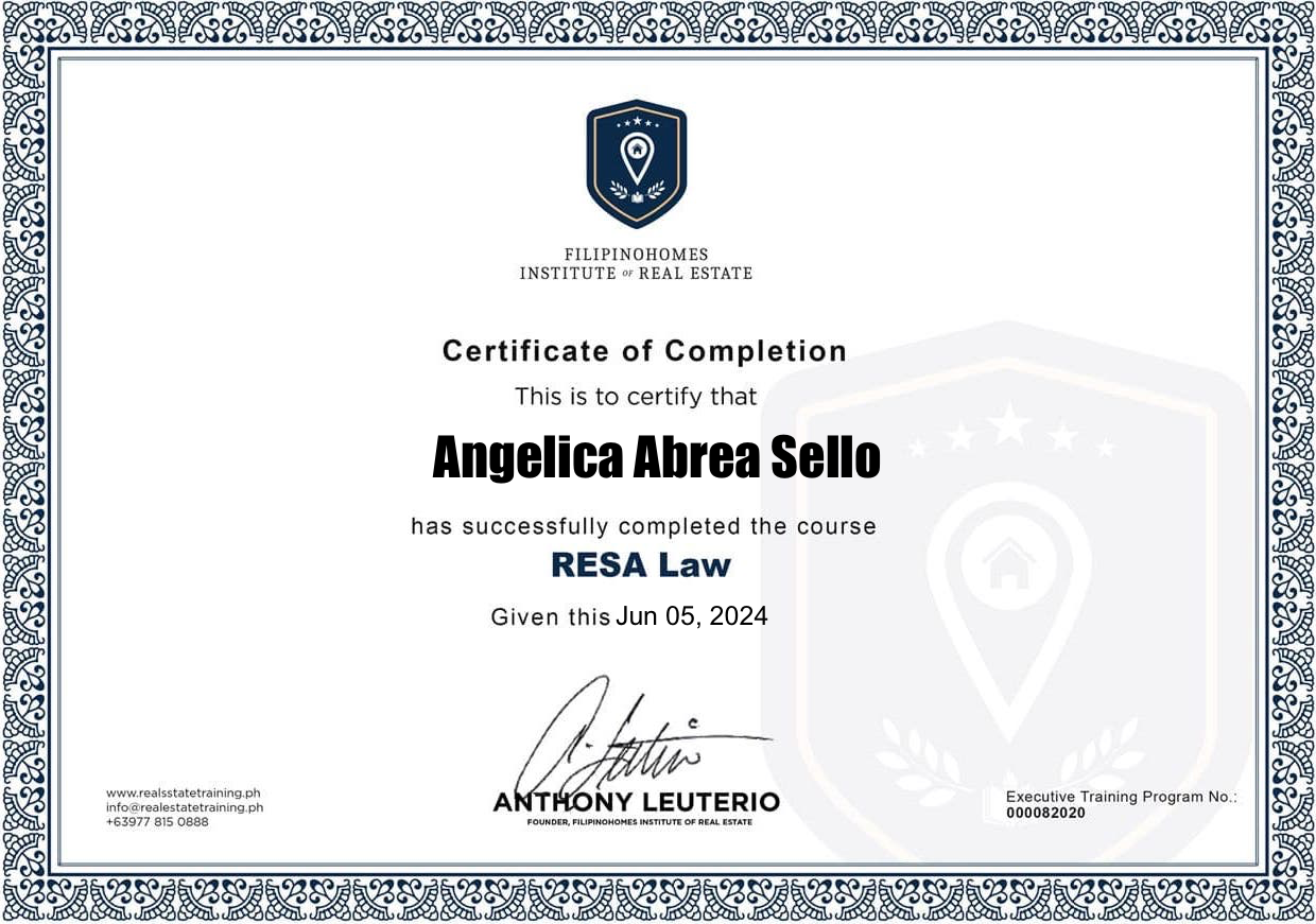 RESA Law Certification