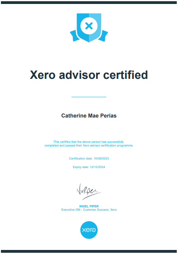 Xero Advisor Certified