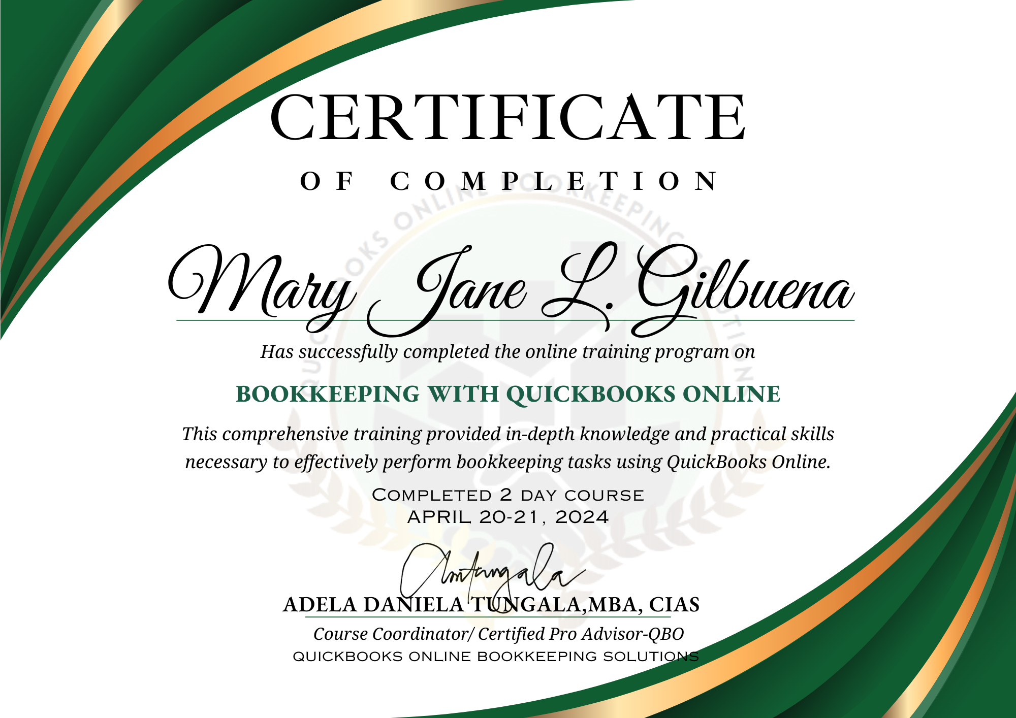 Bookkeeping With Quickbooks  Online