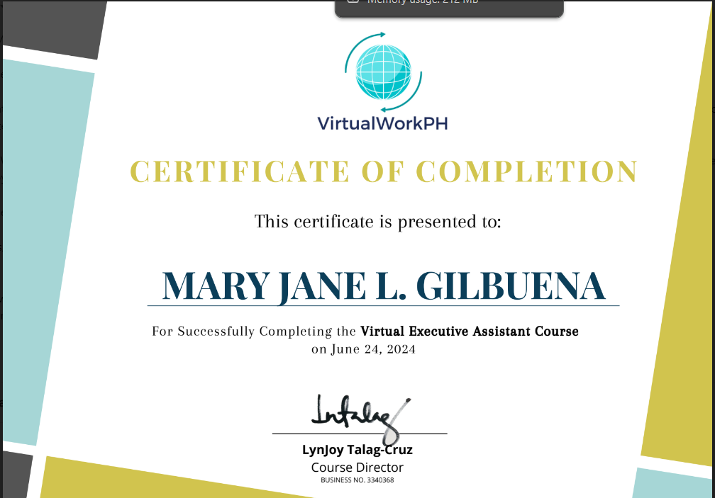 Virtual Executive Assistant Course