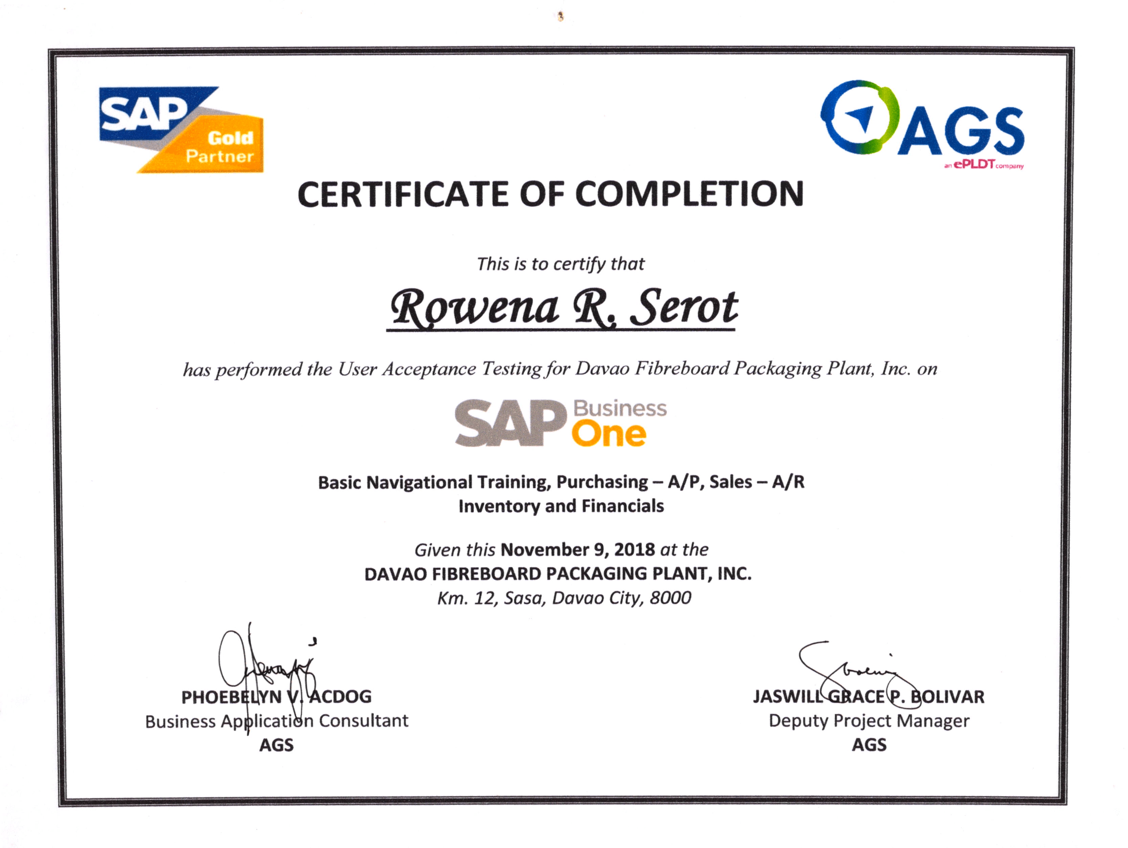 AGS SAP Business One