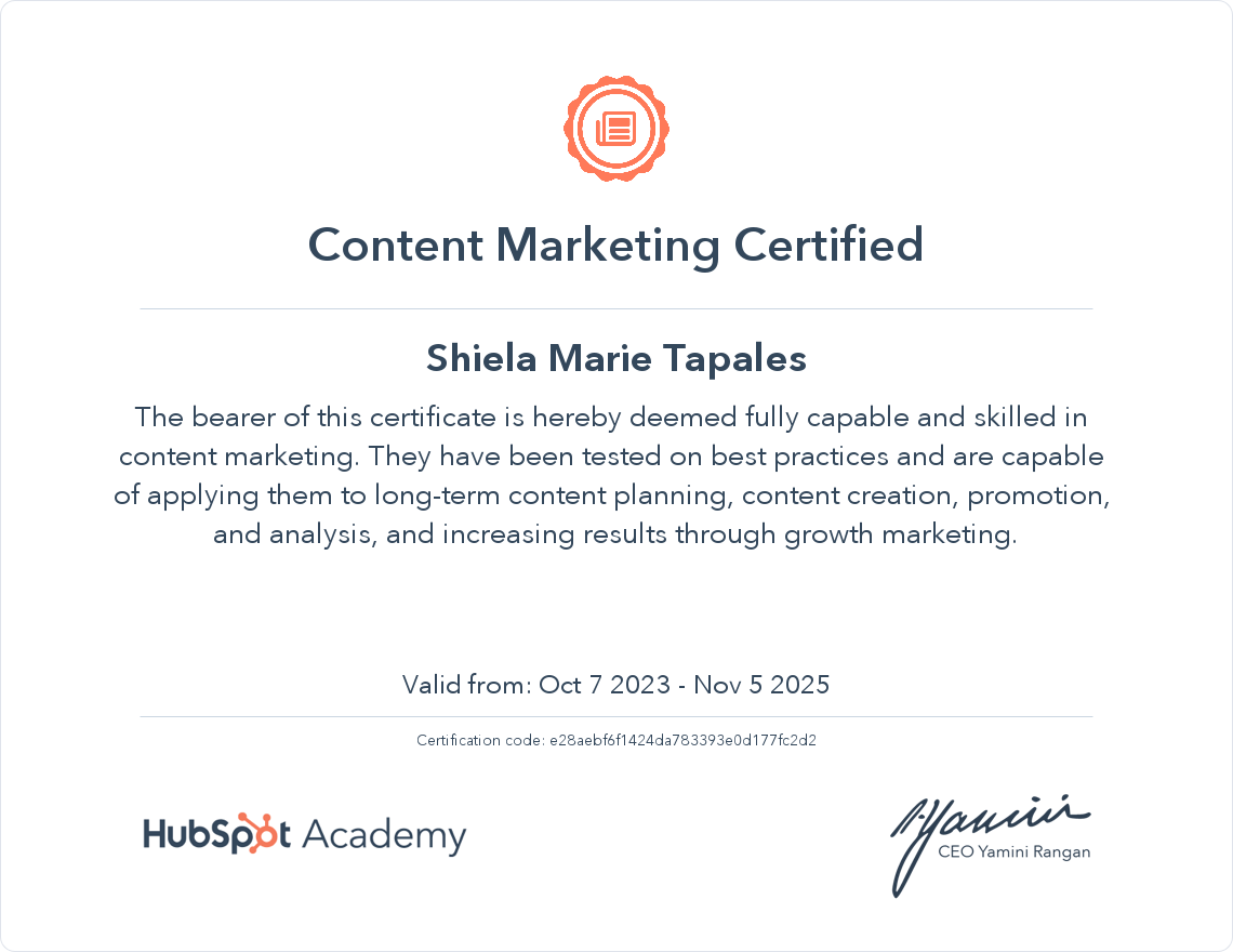 Content Marketing Certified