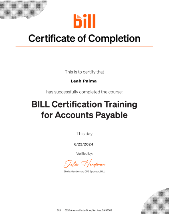 Bill Accounts Payable
