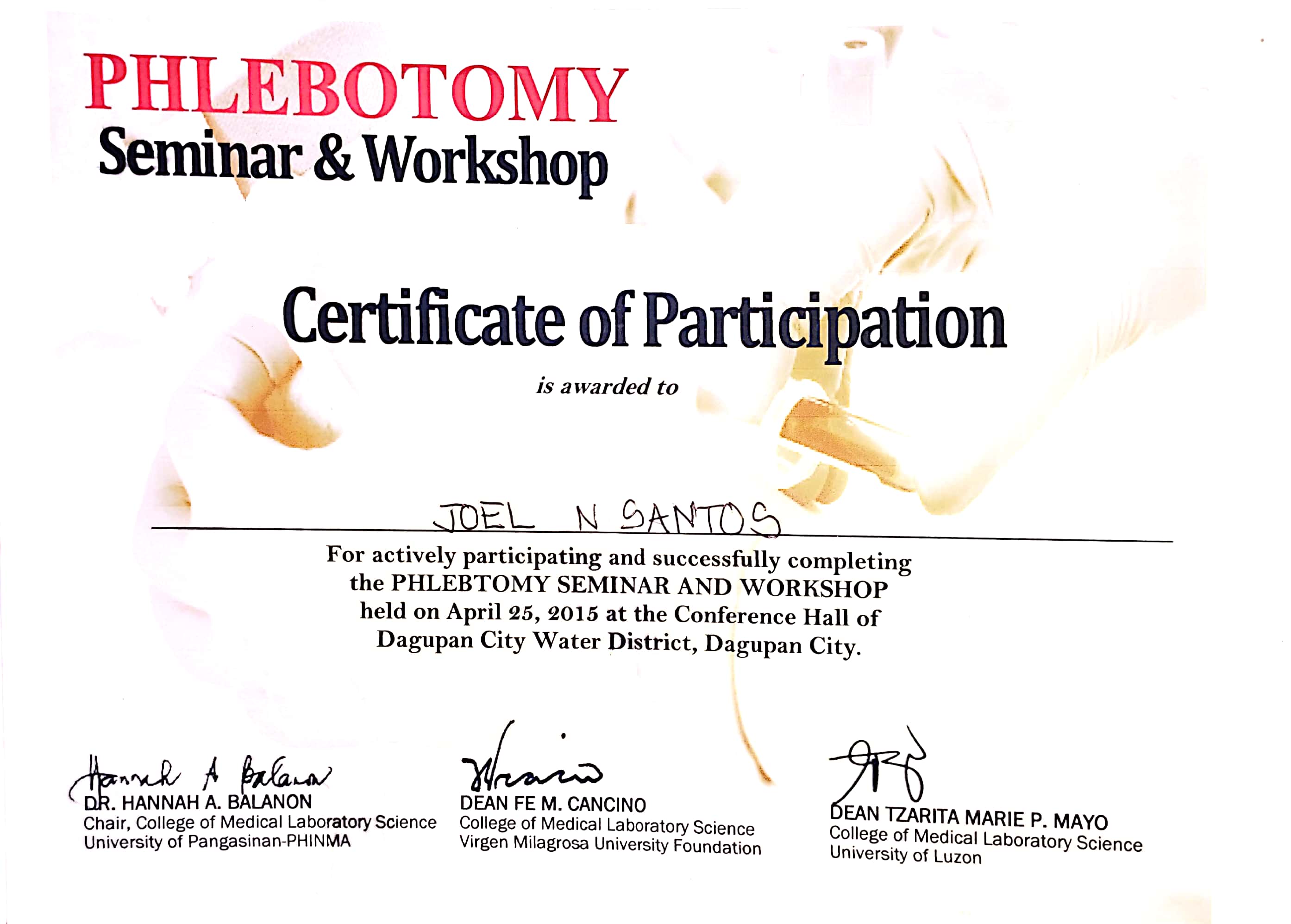Phlebotomy Certificate