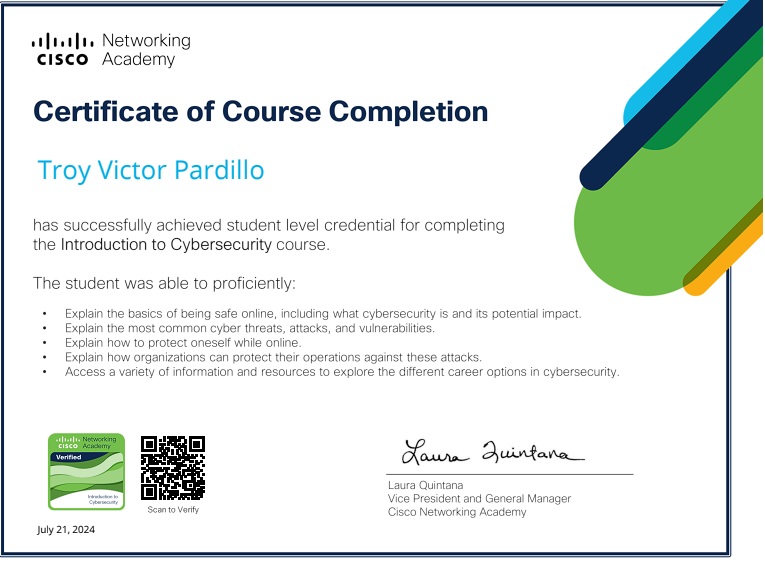 Cisco Intro to Cyber Security