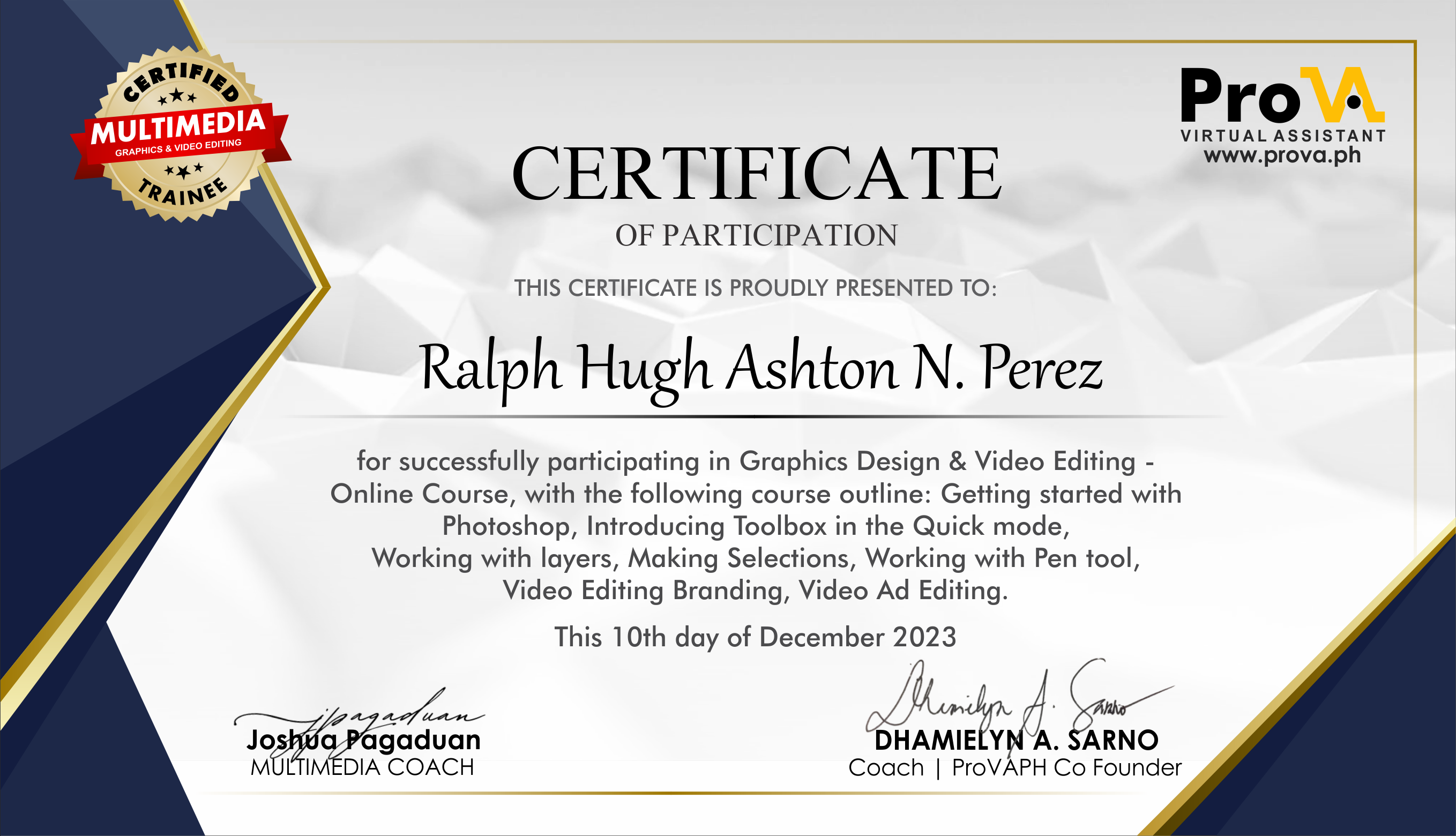 Certificate