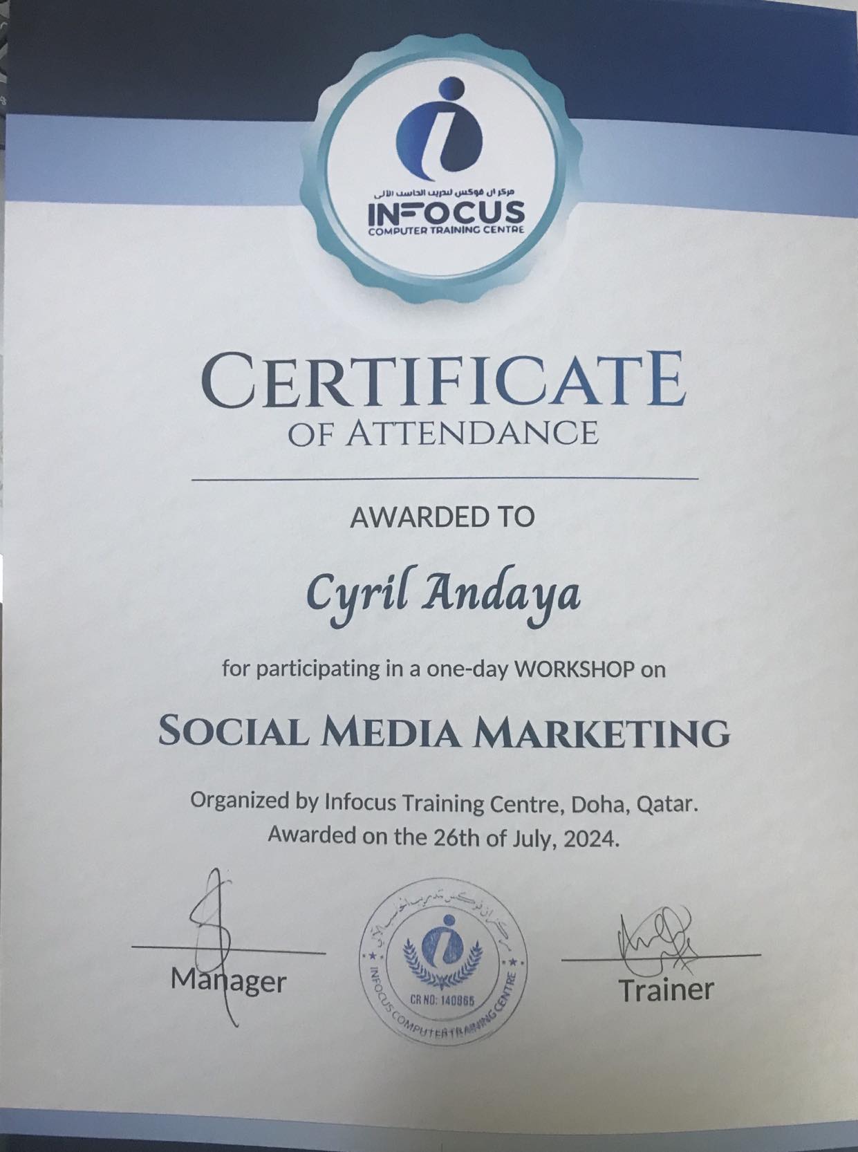 Social Media Marketing Certificate