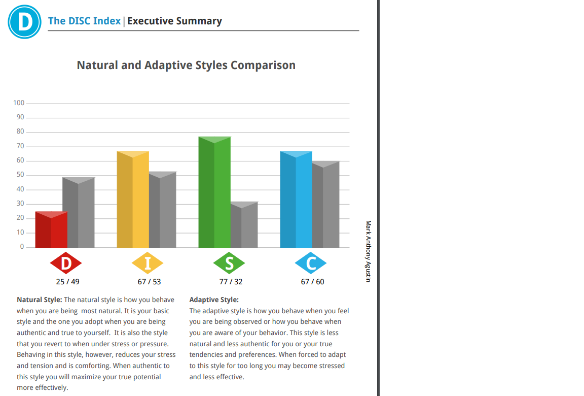DISC Certification / Result