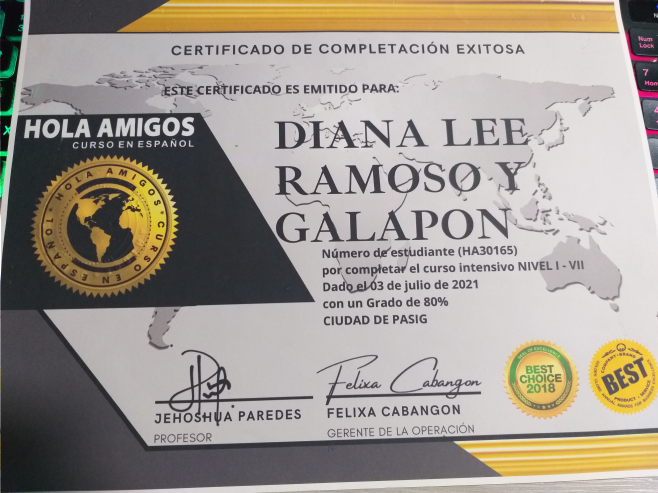 Certificate