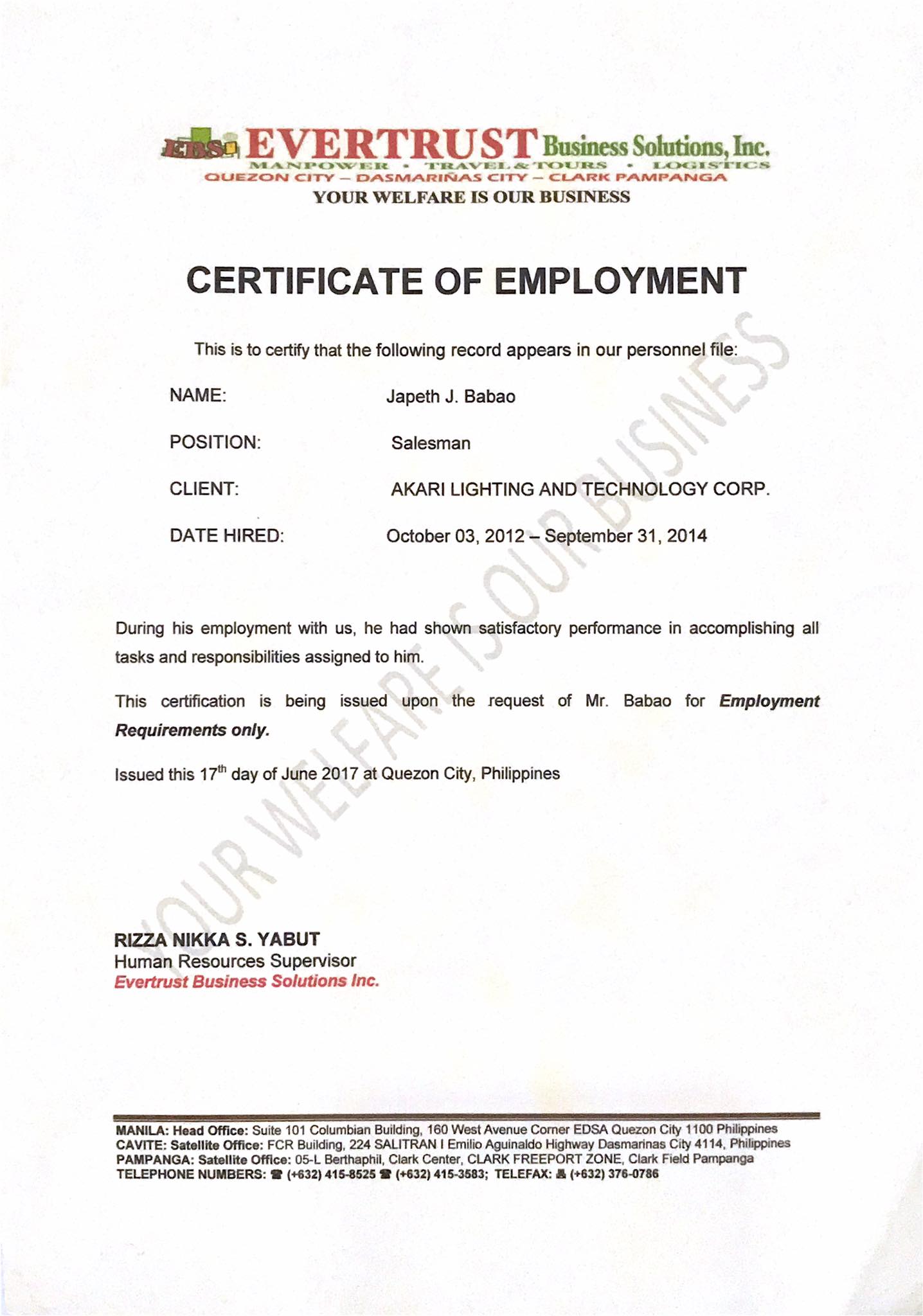 Sales Representative