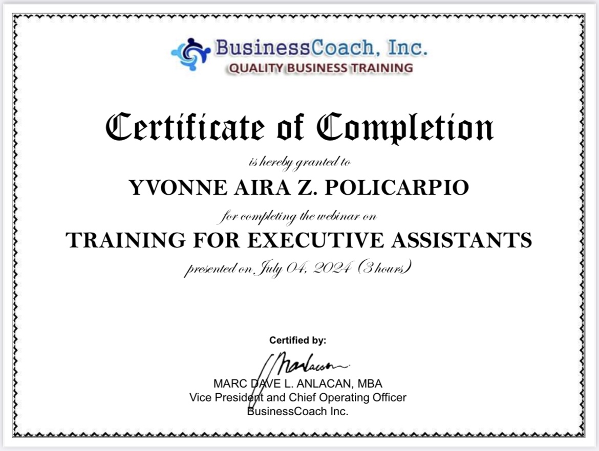 Training for Executive Assistants and Improving Administrative Competencies