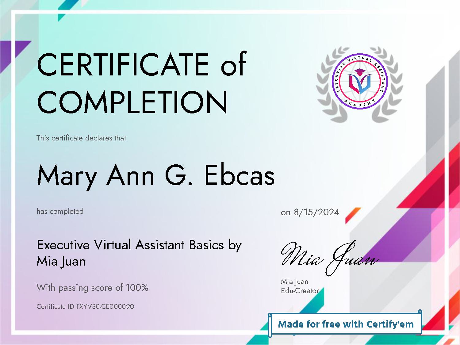 Executive Virtual Assistant