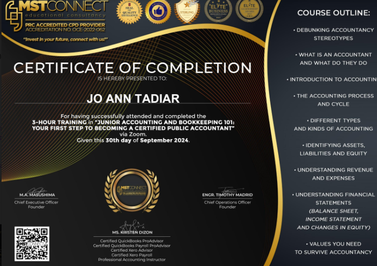 Junior Accounting and Bookkeeping 101