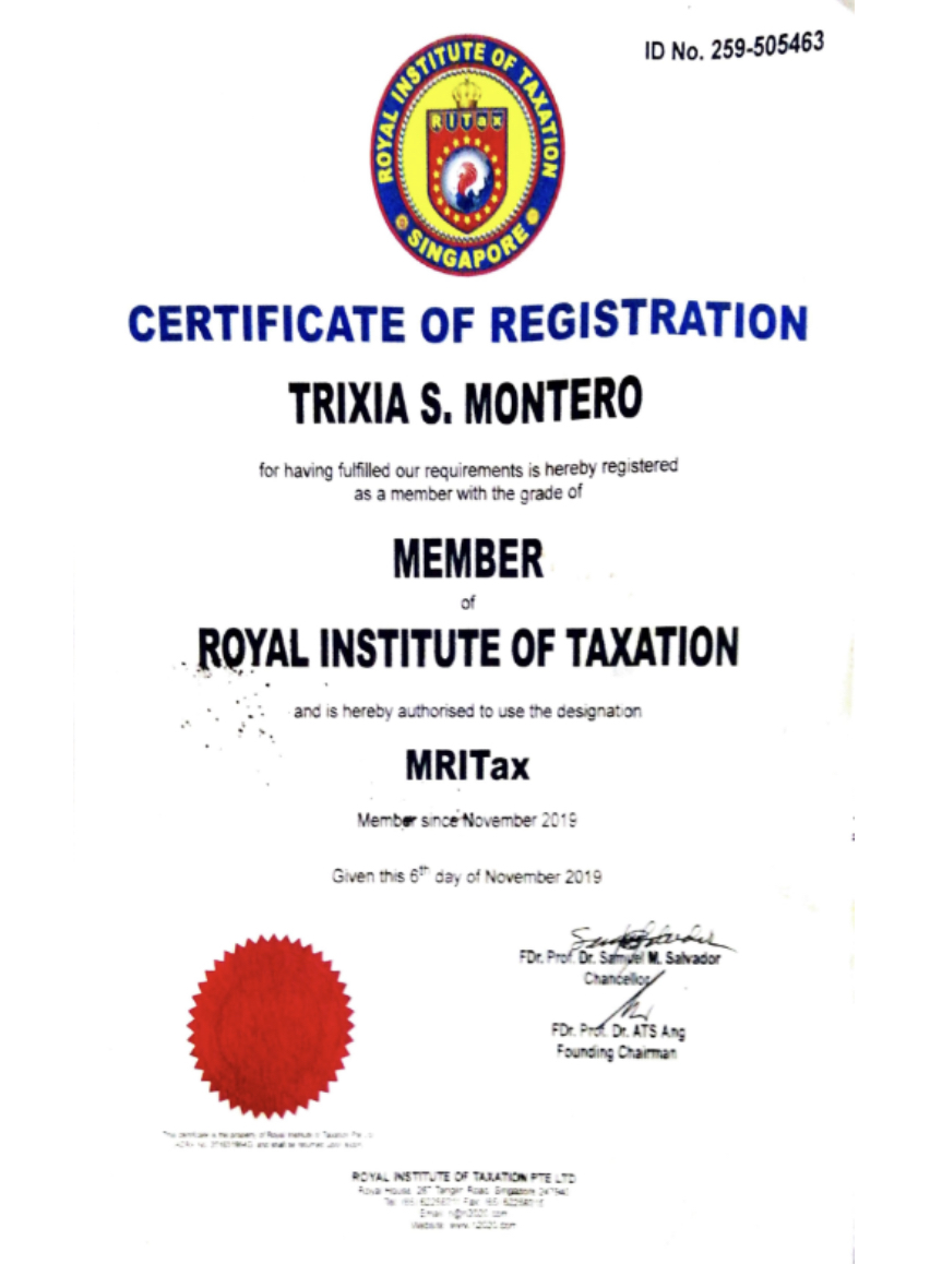 Royal Institute of Singapore Member