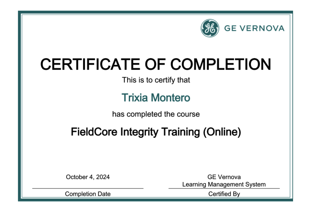 FieldCore Integrity Training