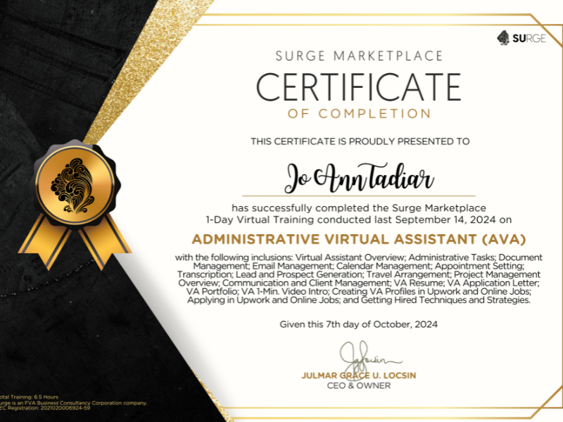 Surge Administrative Virtual Assistant