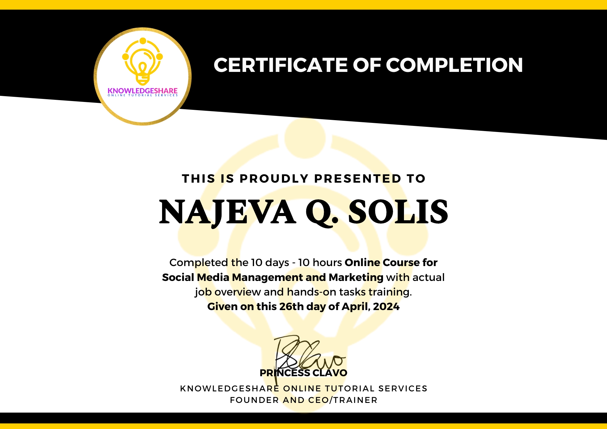 Social Media Management and Marketing Certificate