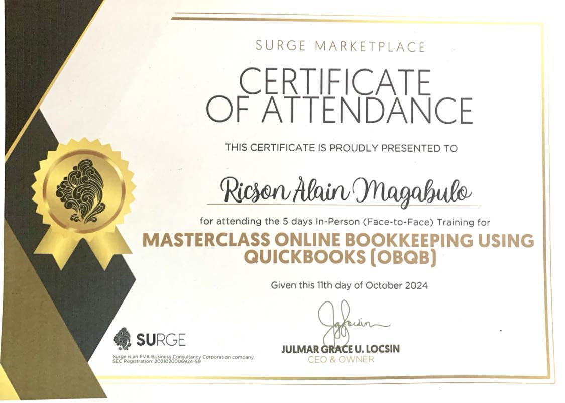 Bookkeeping (Quickbooks)