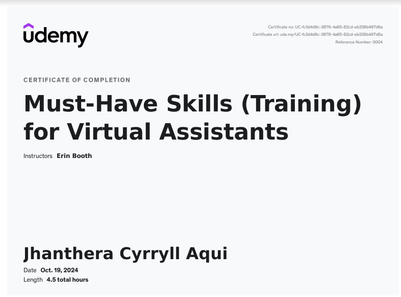 Must-Have Skills (Training) for Virtual Assistants