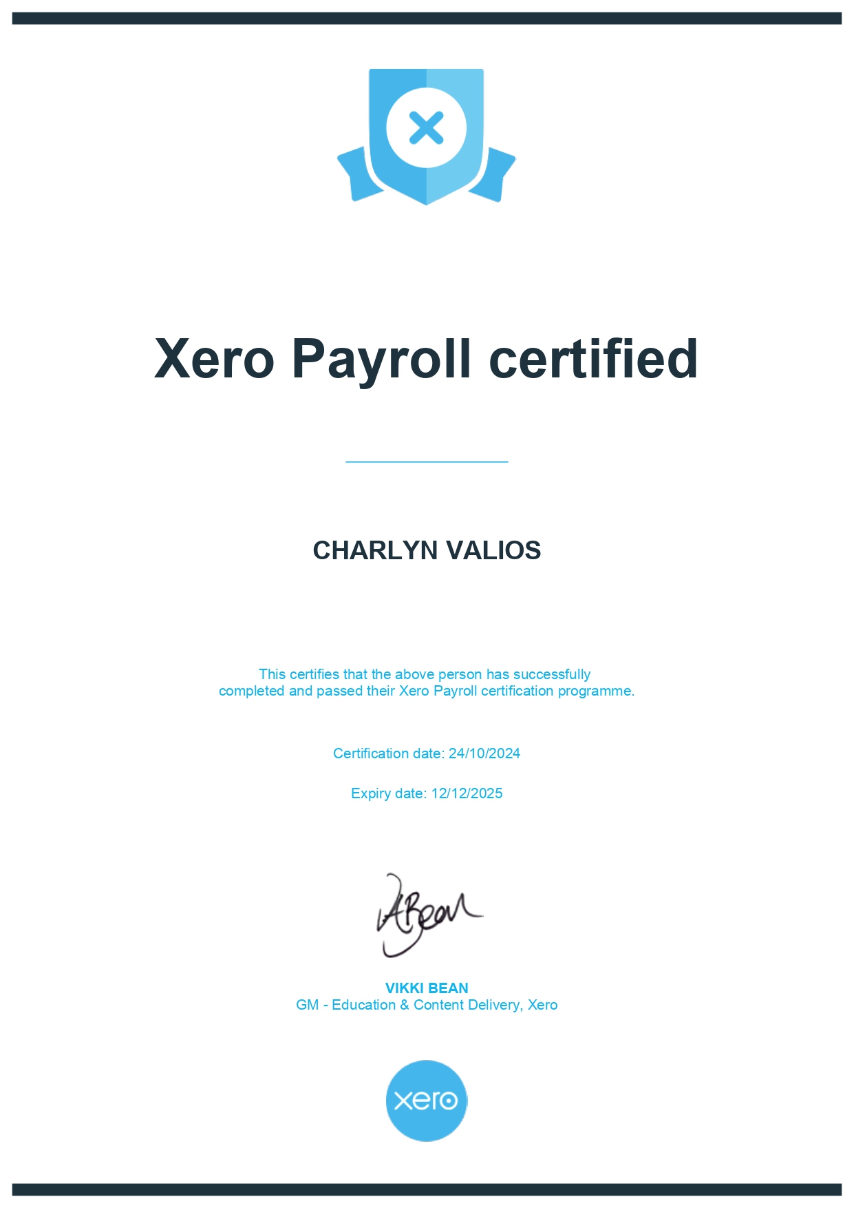 XERO Payroll Certified