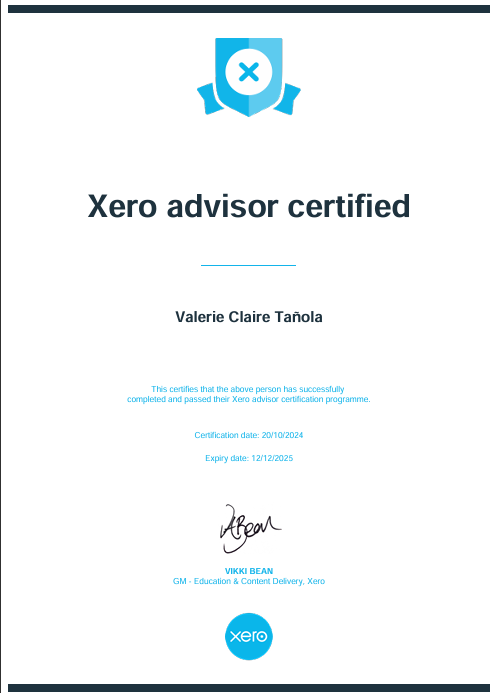 Xero Advisor Certificate
