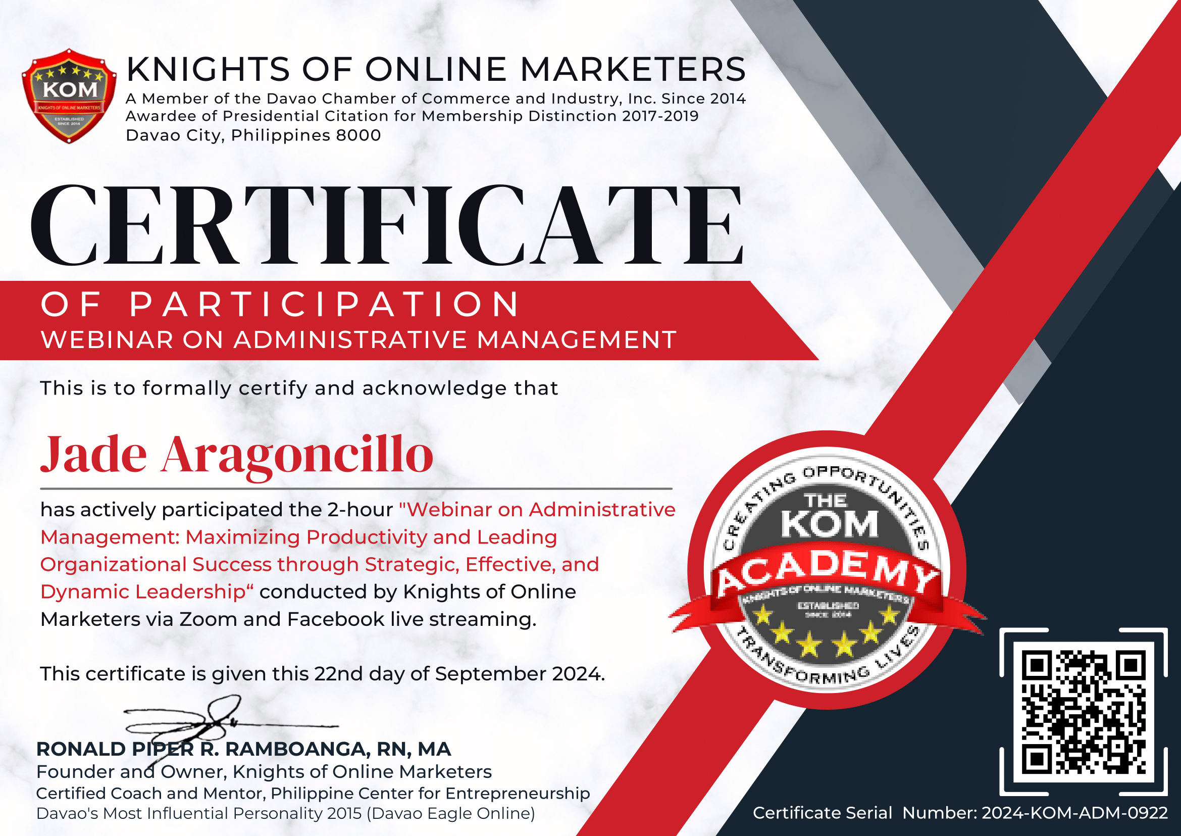 Administrative Management Marketing