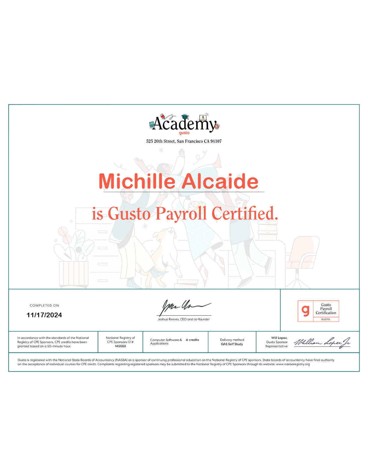 Gusto Payroll Certified