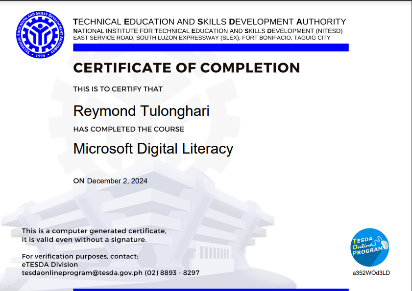 Microsoft Digital Literacy