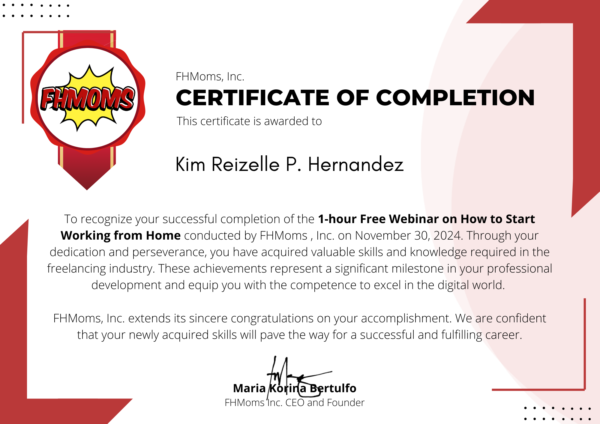 Webinar on How to Start Working from Home