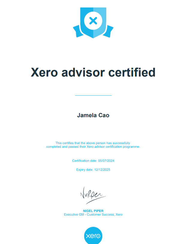 XERO Certified