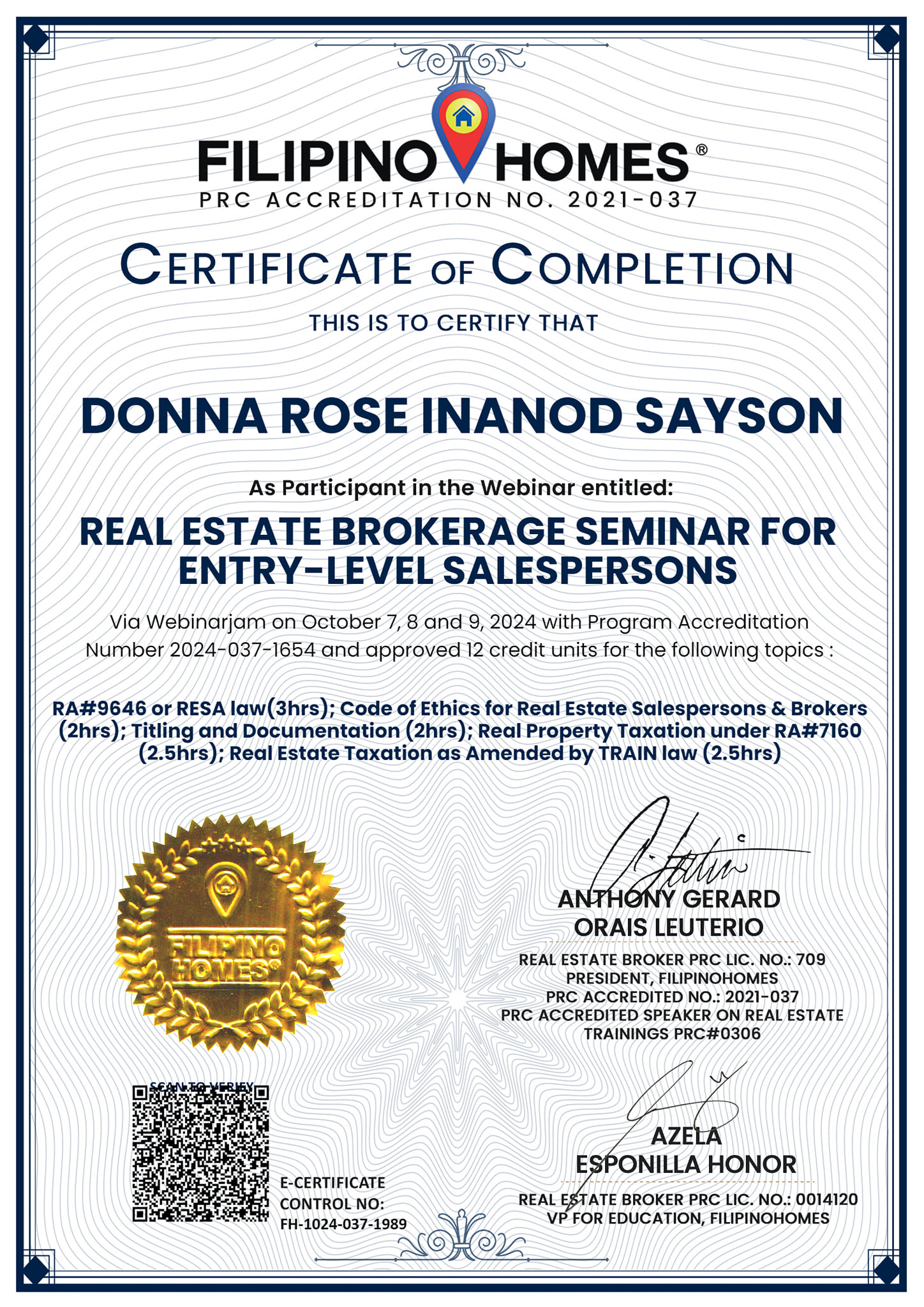 Real Estate Brokerage Seminar
