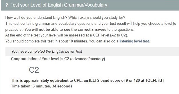 English Grammar Test