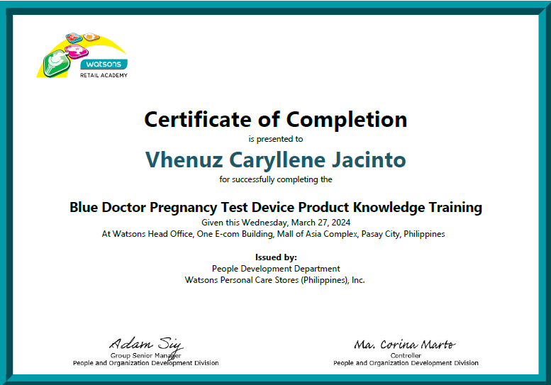 Blue Doctor Pregnancy Test Device Product Knowledge Training