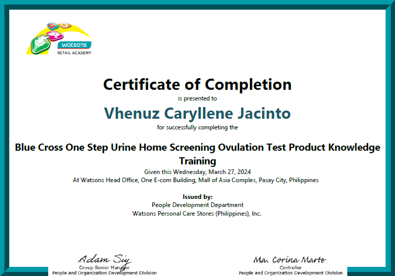 Blue Cross One Step Urine Home Screening Ovulation Test Product Knowledge Training