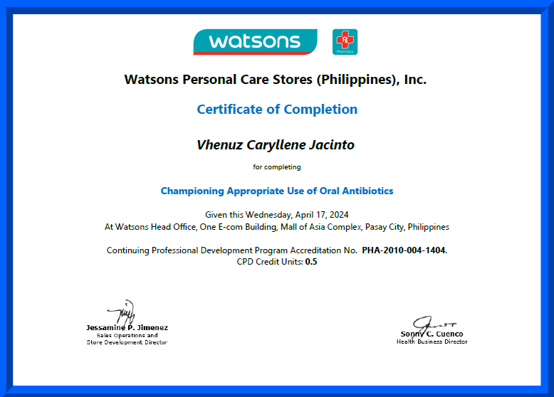 Championing Appropriate use of Oral Antibiotics