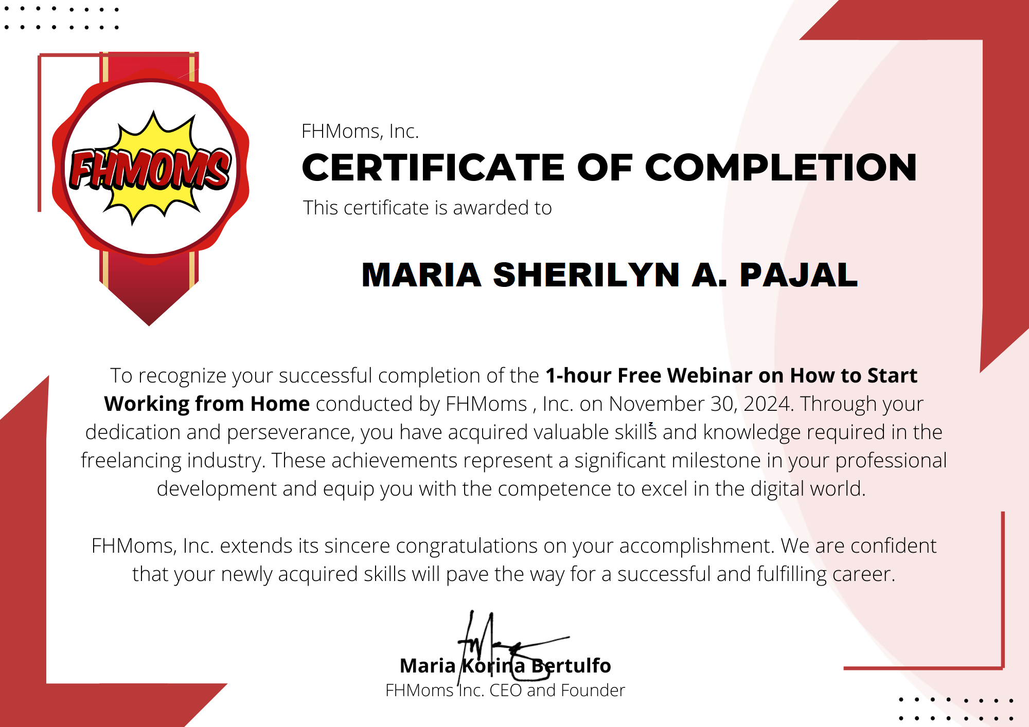 Webinar on How to Start Working from Home