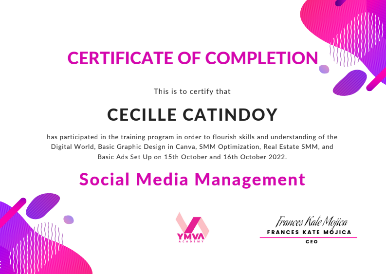 Certificate of Completion