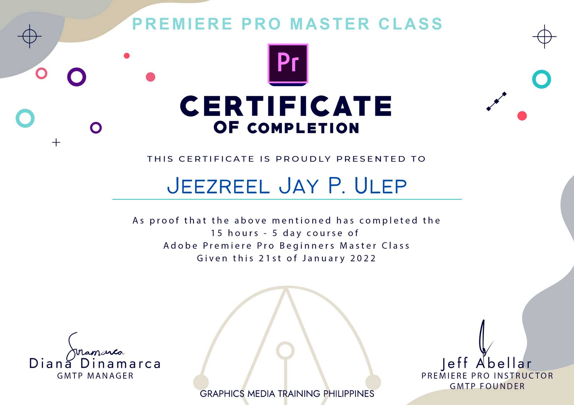 Graphics Design Training Certificate