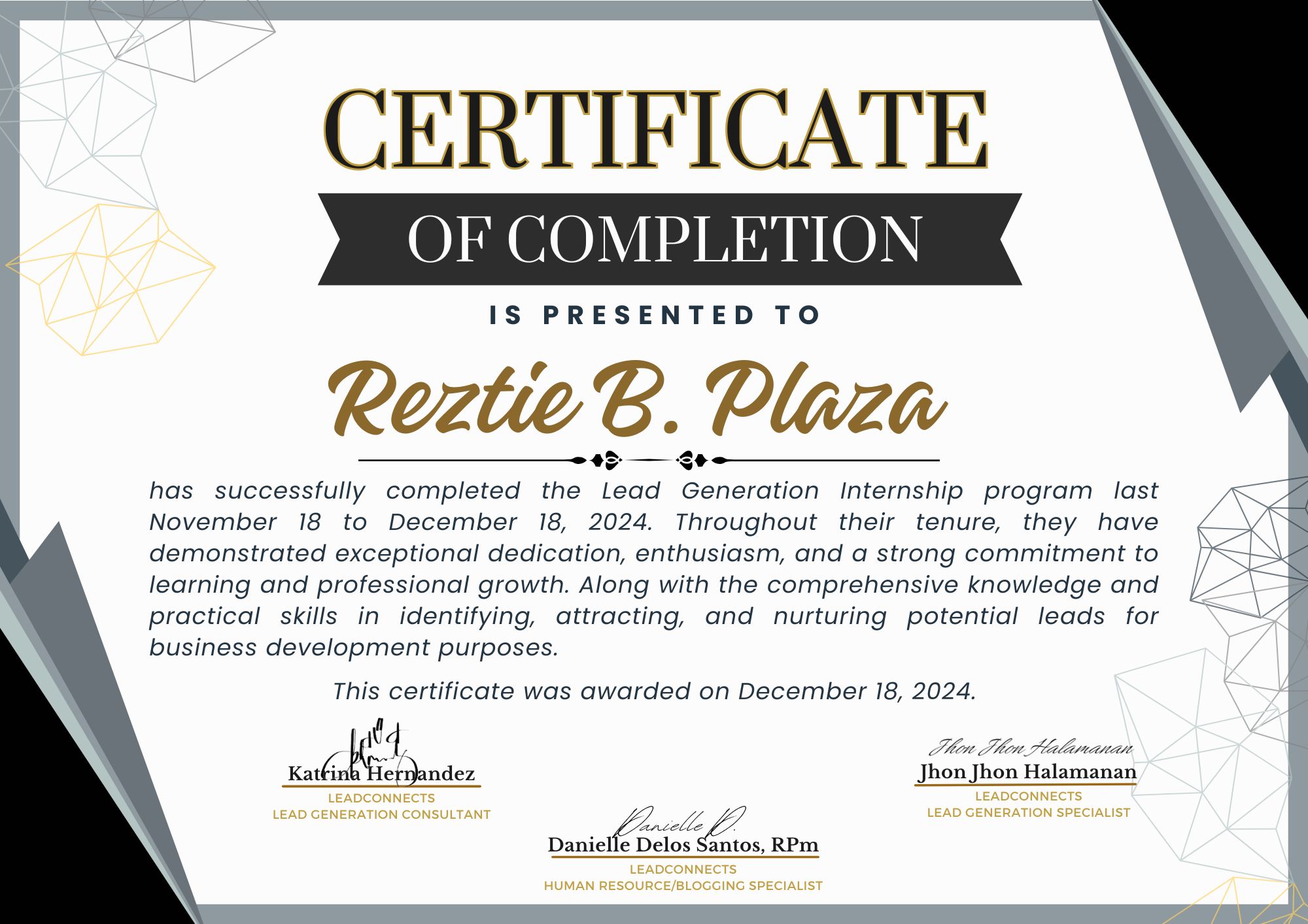 Lead  Generation Internship