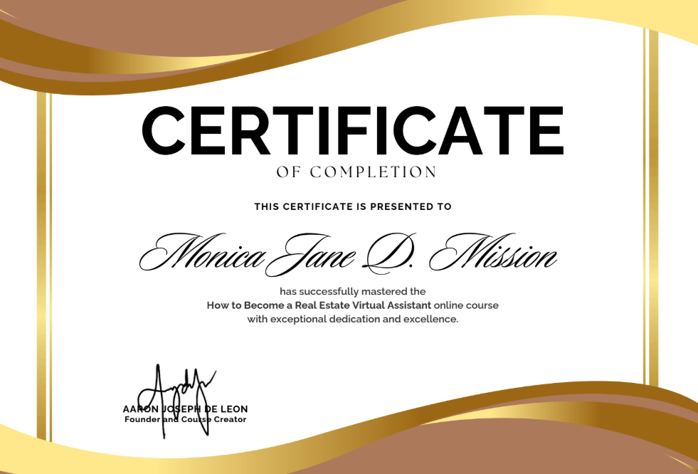 REVA Training Certificate