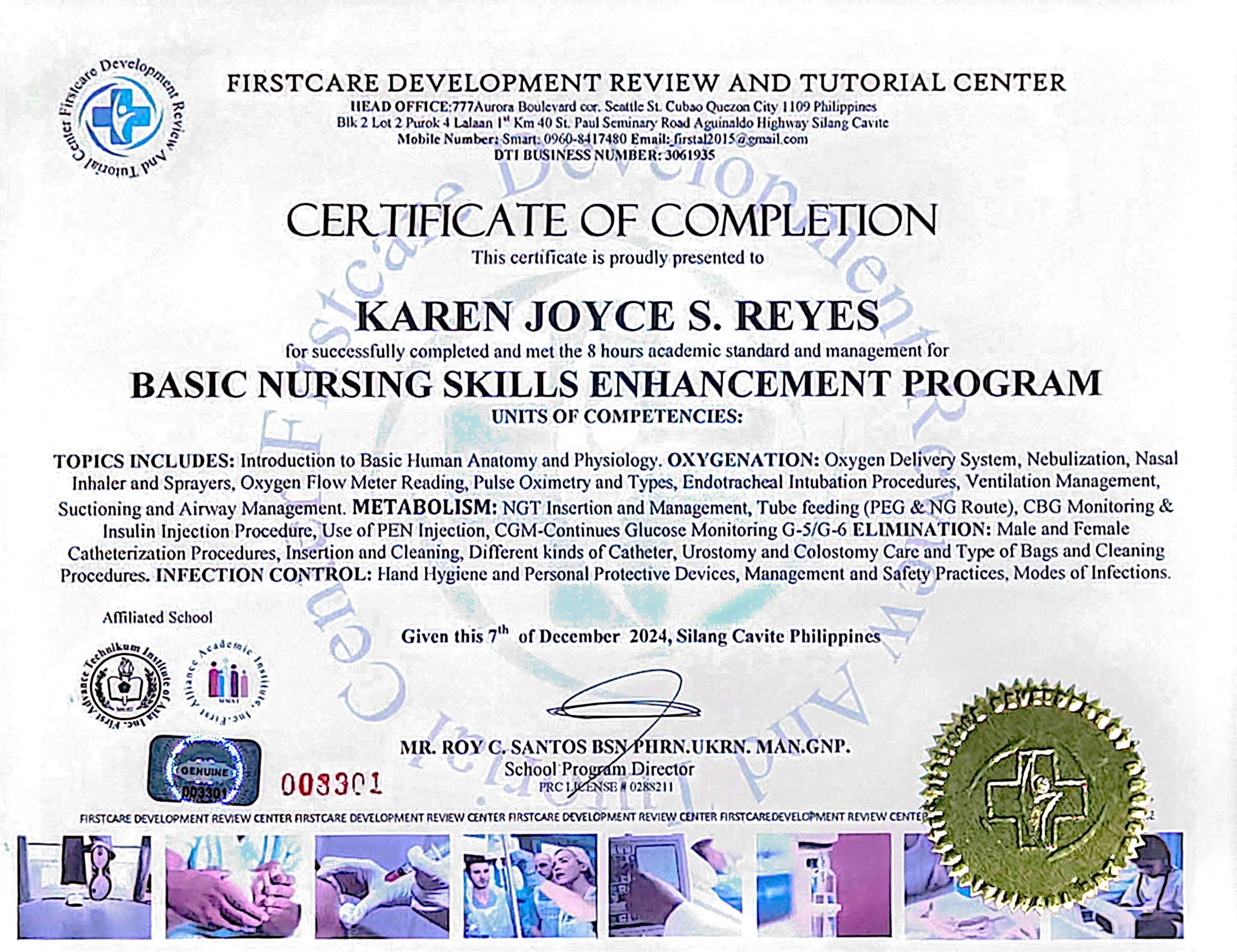 Basic Nursing Skills Enhancement Program