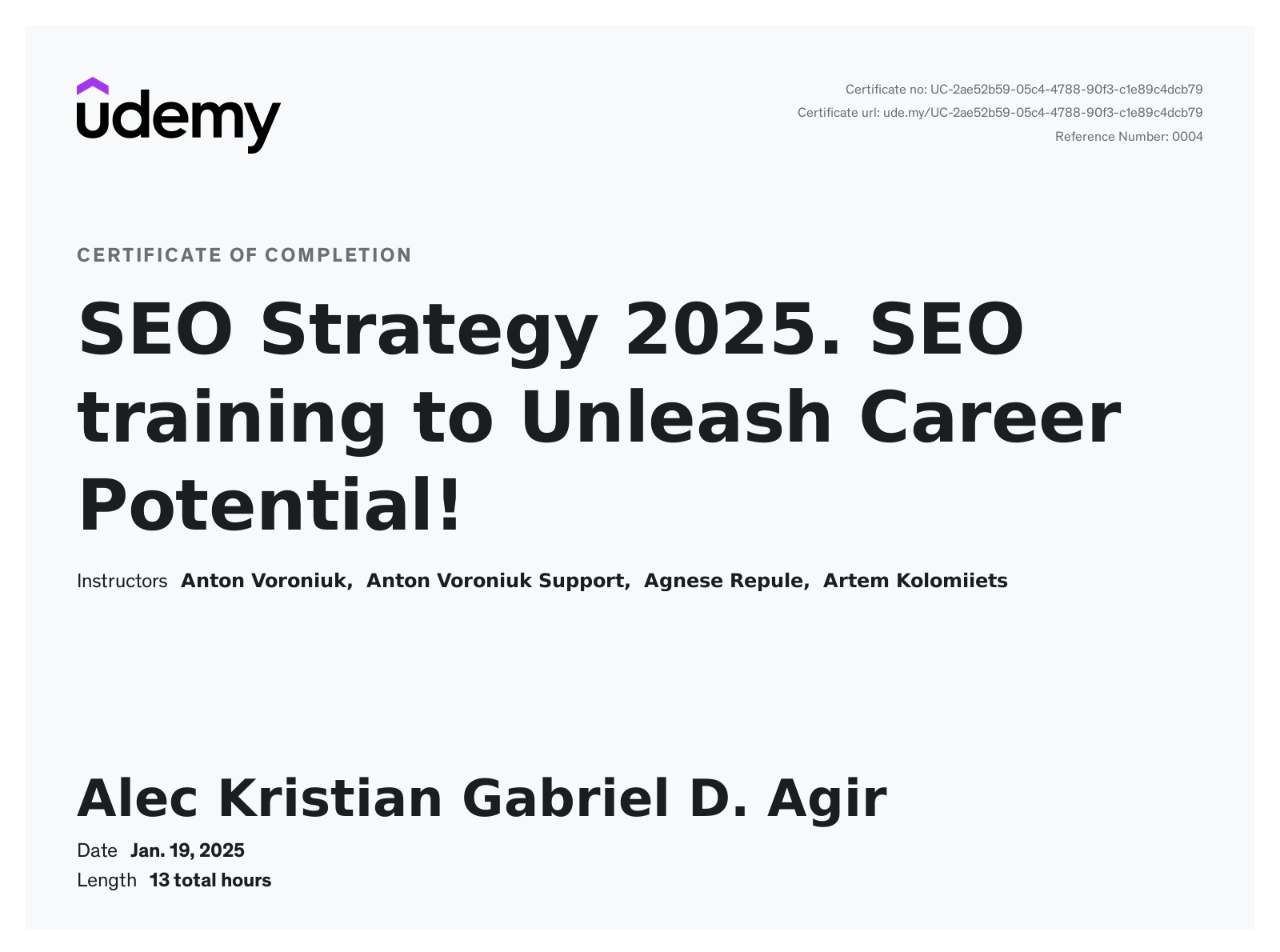 Udemy: SEO Strategy 2025. SEO training to Unleash Career Potential!