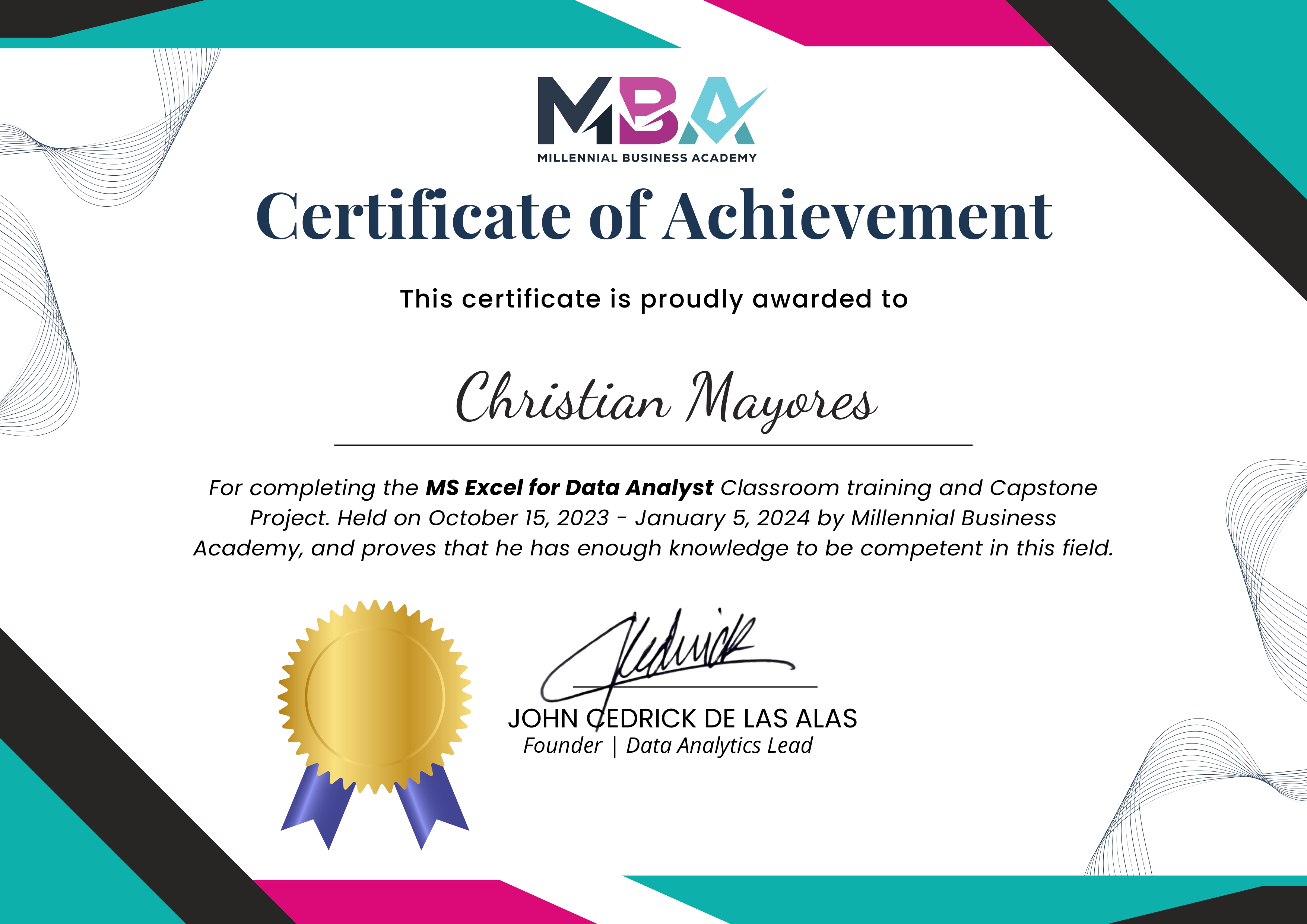 MS Excel for Data Analysts